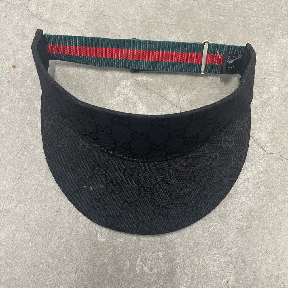 Gucci Black Monogram Visor